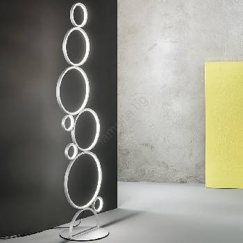 Ondaluce - LED димируема стояща лампа POIS LED/52W/230V, сребърна (OND0074)