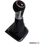 Paolo Топка за скоростен лост с маншон съвместима с VW Golf GTI 03-12 с 6 скорости - червен конец