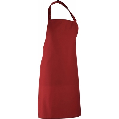 Premier PR150 Zástěra s laclem Colours červená burgundy