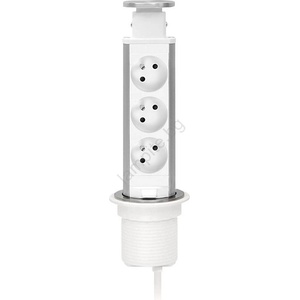 FK technics Колона с контакти за монтаж в плот на маса 3x230V (FK0252)