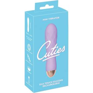 Cuties Mini - вибратор с акумулатор и водоустойчив, лилав, релефен