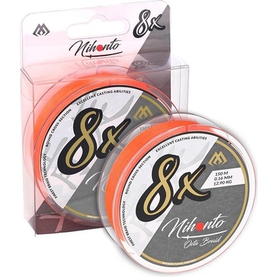 Mikado šnúra Nihonto Octa Braid Orange 150m 0,14mm 10,15kg