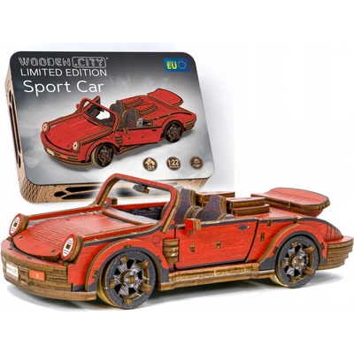 WOODEN CITY 3D puzzle Sportovní auto Limitovaná edice 194 ks