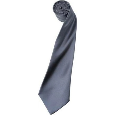 Premier Workwear Pánská saténová kravata PR750 Steel