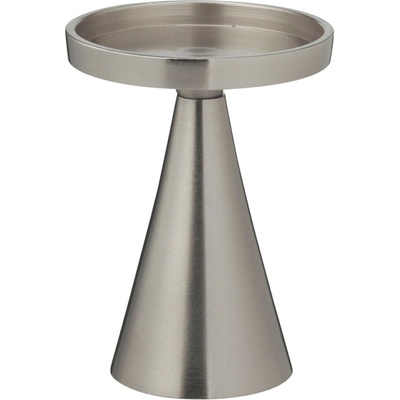 KOOPMAN Kovový svícen 13 cm, stříbrný 631002