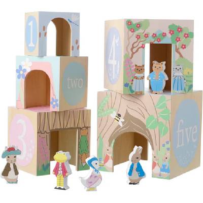 Дървени кубчета за подреждане Orange Tree Toys Peter Rabbit (OTT12459)