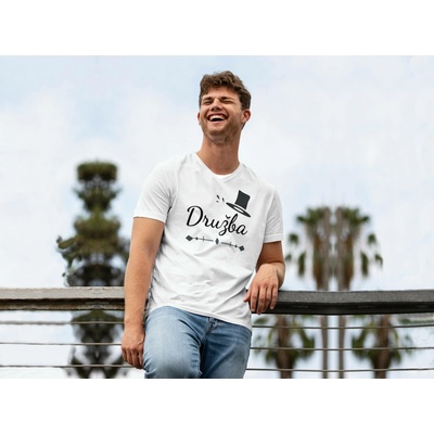 Personal pánske tričko Družba klobúčik biele