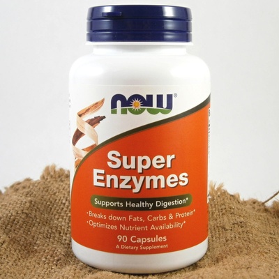 Now Foods Super Enzymes komplexní trávicí enzymy 90 kapslí