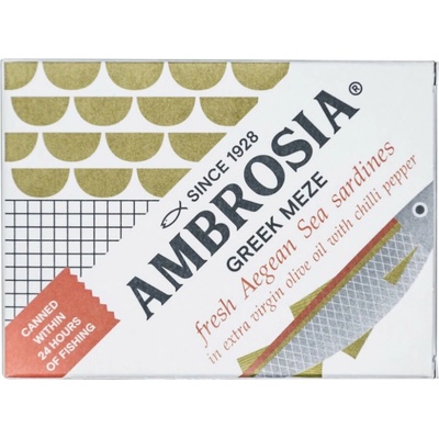 Vialco Ambrosia sardinky v extra panenském olivovém oleji 95 g pikantní