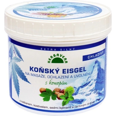 Herbavera konopný eisgel s mätou a mentolom 500 ml