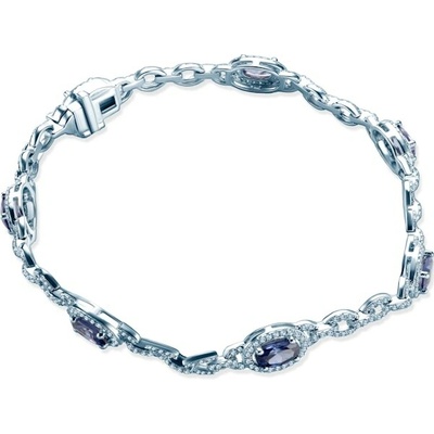 SAVICKI Tenisový náramok biele zlato s diamantmi - SAVB04535 WZ
