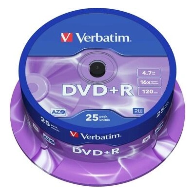 Медия, Verbatim DVD-R AZO 4.7GB 16X MATT SILVER SURFACE (25 PACK) (43522)