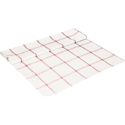 Strömshaga Běhoun z organické bavlny Alma White/Red 50x140cm