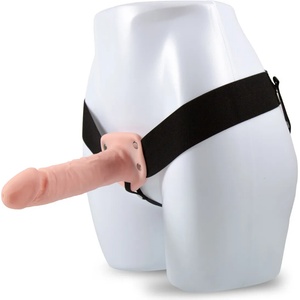 Blush Novelties Dr. Skin 7 Inch Hollow Strap On Vanilla