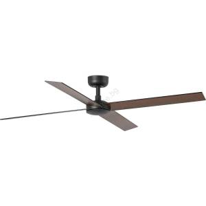 Faro Barcelona Faro 34356-Вентилатор за таван rudder l кафяв/черен Ø 132 см + дистанционно управление (fa34356)