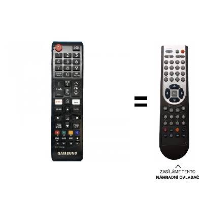 Predátor Samsung UE75AU7172 náhradný diaľkový ovládač iného vzhľadu.