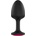 Dorcel Geisha Plug Ruby M - анален плъг с розов камък (черен)