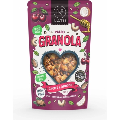Natu Paleo Granola Třešně a mandle 370 g