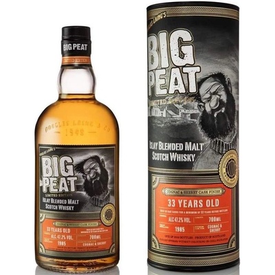 Big Peat Cognac & Sherry Cask Finish 33y 47,2% 0,7 l (tuba)