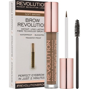 Makeup Revolution London Brow Pomade With Double Ended Brush očné linky Soft Brown 2,5 g