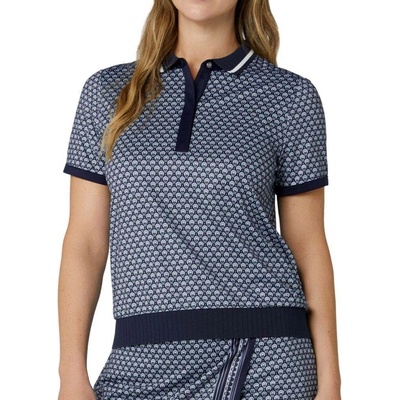 Dámska polokošeľa Callaway Golf SS SCARF GEO POLO navy
