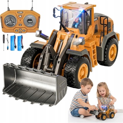 Lean Toys Dálkově ovládaný buldozer žlutý se zvukem 1:20