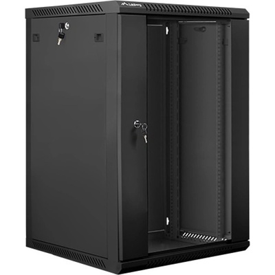 Lanberg Комуникационен шкаф Lanberg WF01-6618-10B, 19", 18U, 600 x 600 x 907, черен (WF01-6618-10B)