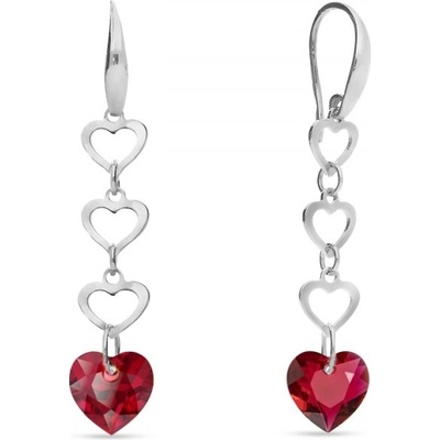 Spark červené se Swarovski Elements Feeling KWS64328SC Scarlet
