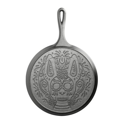 LODGE litinová pánev na palačinky 26cm Xolo Sugar Skull
