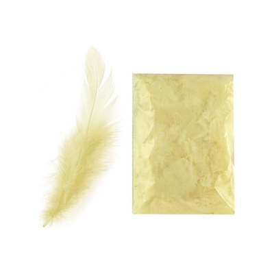 Peří barevné Luma, krémové, 10g