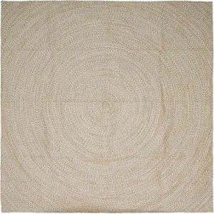 vidaXL Килим за площ Естествено и бяло 300 x 300 cm юта (42010612)