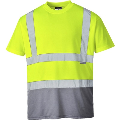 Portwest tričko S378 krátký rukáv reflexní žltá/sivá L