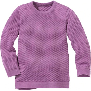 disana Детски вълнен пуловер disana Kid's Wabenstrick-Pullover Wool jumper - Flieder - размер 74/80 (EU) (704-2813-1111)