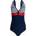 AQUASPEED Дамски бански костюм от една част AQUA-SPEED Maris blue/white
