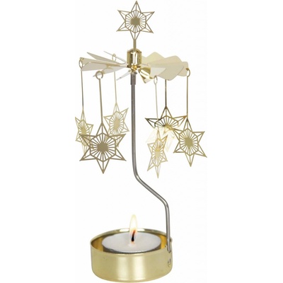 Pluto produkter Rotující svícen Art Deco Star Gold
