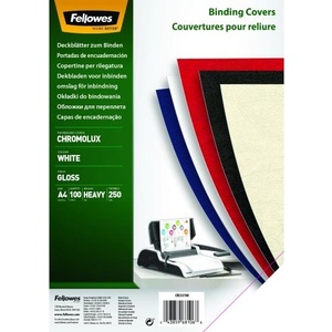 Fellowes Заден лист FELLOWES Chromolux A/4 250 гланц, бял 100/бр. 5378006 (5378006)