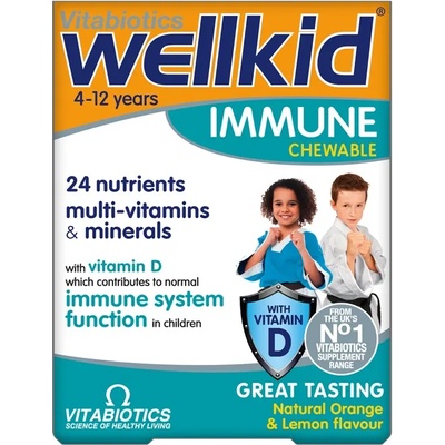 Vitabiotics Wellkid Immune, 30 дъвчащи таблетки, Vitabiotics