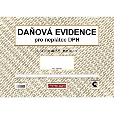 Baloušek Tisk ET328 Daňová evidence pro neplátce DPH
