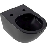 Villeroy & Boch Antao - Окачена тоалетна чиния, Rimless, CeramicPlus, TitanGlaze, TwistFlush, Pure Black 4674T0R7 (4674T0R7)