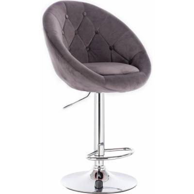 LuxuryForm Design Vera Velur na striebornom tanieri tmavo šedá