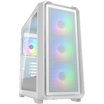 Кутия COUGAR MX600 Mini V2 RGB PC Case, Mini Tower, E-ATX, 4 fans included, White (CGR-2TC9W-RGB)