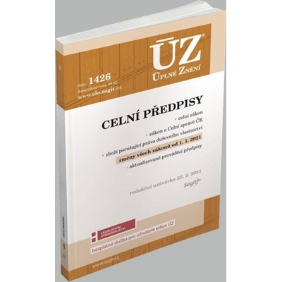 ÚZ 1426 Celní předpisy