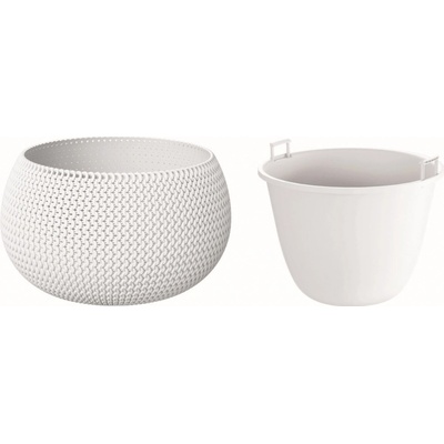 Prosperplast Květináč s vkladem SPLOFY BOWL bílý 37 cm