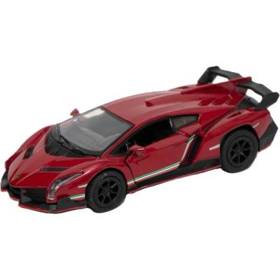 Kinsmart Метална количка Kinsmart - Lamborghini Veneno, 1: 36, бордо (57129)