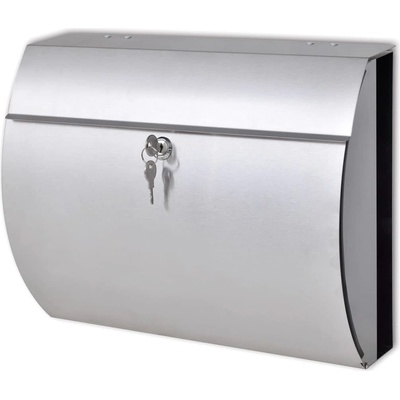 vidaXL Пощенска кутия от неръждаема стомана 37, 5 x 13 x 31 см (50352)