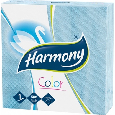 HARMONY Papierové servítky 1V modré 33x33cm 50ks