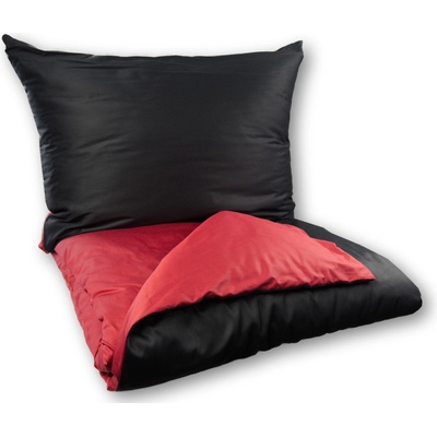 Brotex obliečky Satén UNI DUO čierna/vínová 220x220 70x90