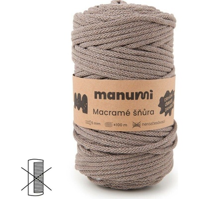 Manumi Macramé šňůra 5mm mokka - 1 ks