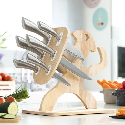 InnovaGoods Sada nožů s dřevěným podstavcem Spartan
