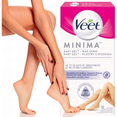 Veet Hypoalergenní voskové pásky na nohy Minima 12 ks – Zboží Mobilmania